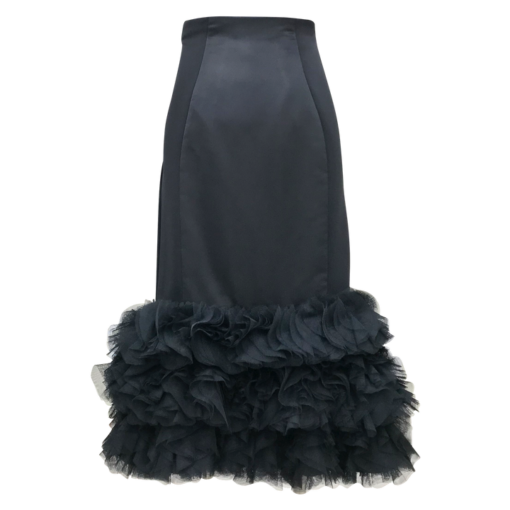 Royal Carrie Tulle Skirt in Black (6813839851543)