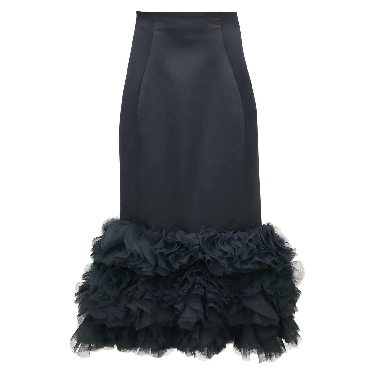 Royal Carrie Tulle Skirt in Black (6813839851543)
