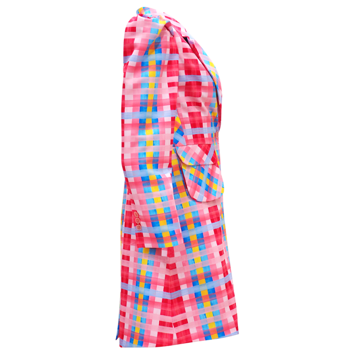 Gingham Passion Signature Mid-Length Blazer (6813839196183)