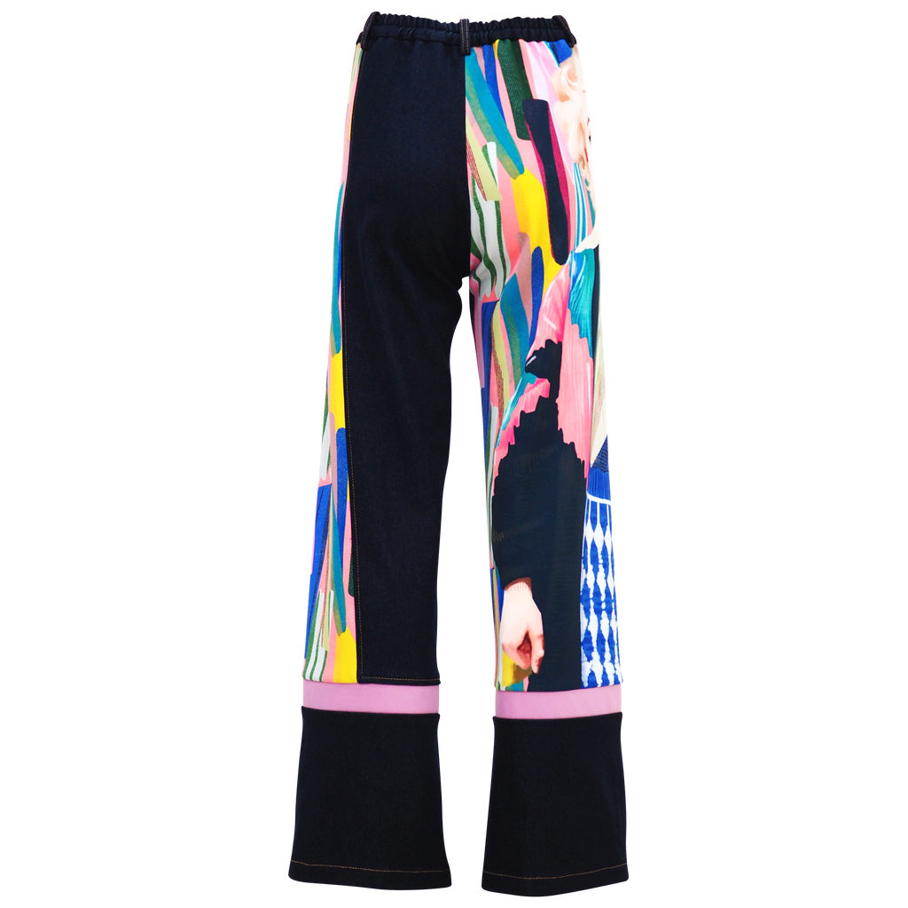 Abstract Passion Glam Denim Cullote with Marilyn Art (6823139934231)