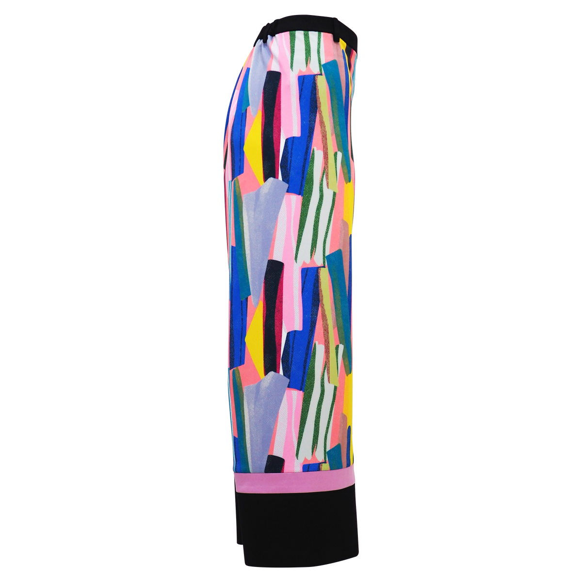 Curvy Abstract Passion Basic Black Cullote Pants (6819369844759)