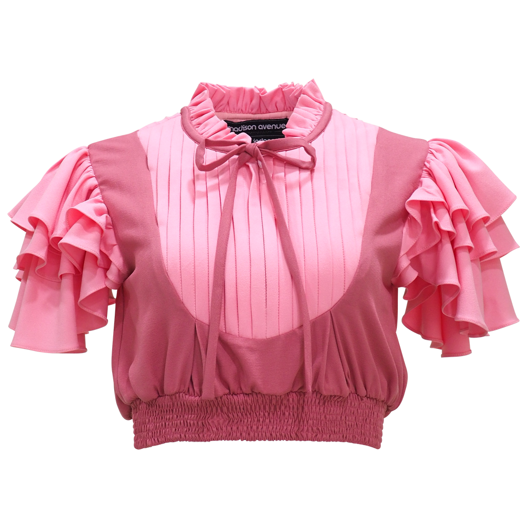 Hannah Cropped Top in Rose Baby Pink (6825899524119)