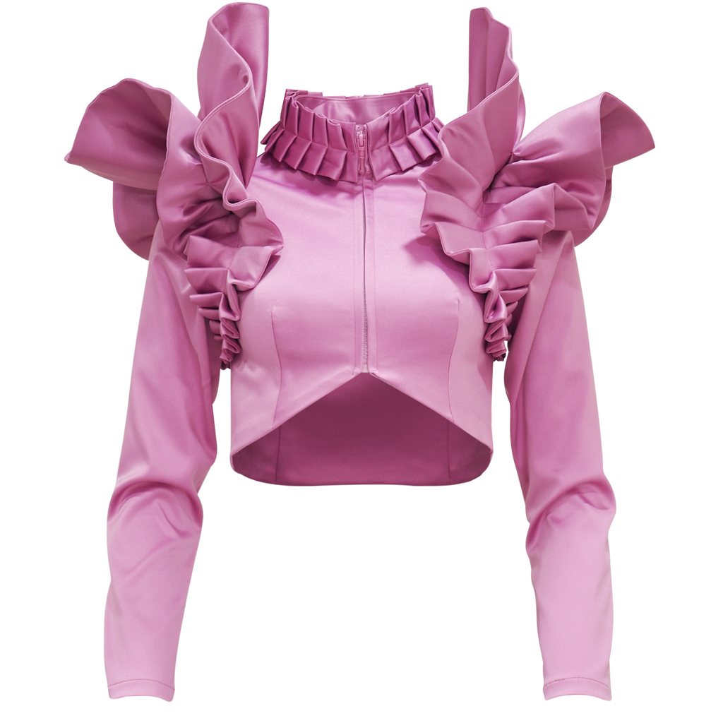Destiny Lilac Pink Cropped Jacket (6825903685655)