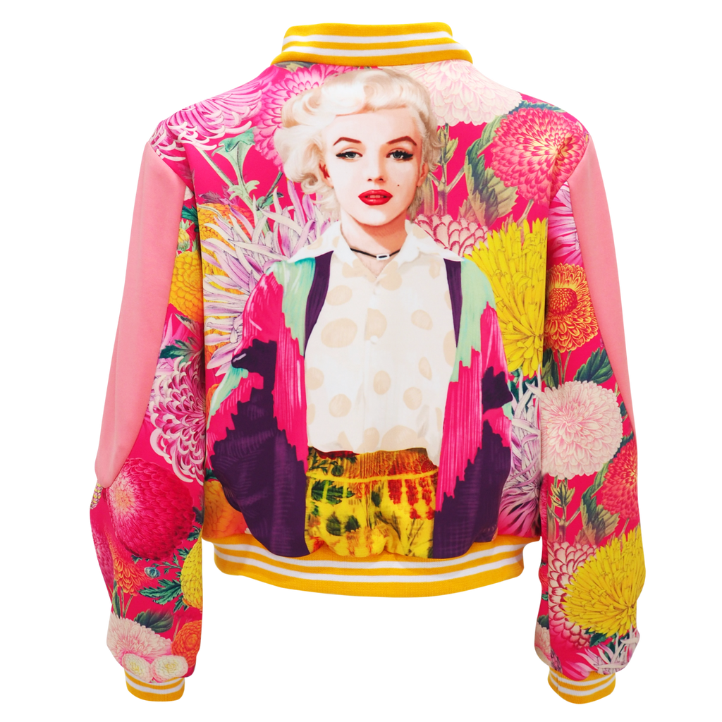 Marilyn Flower Passion Varsity Pink Jacket (6861032226839)