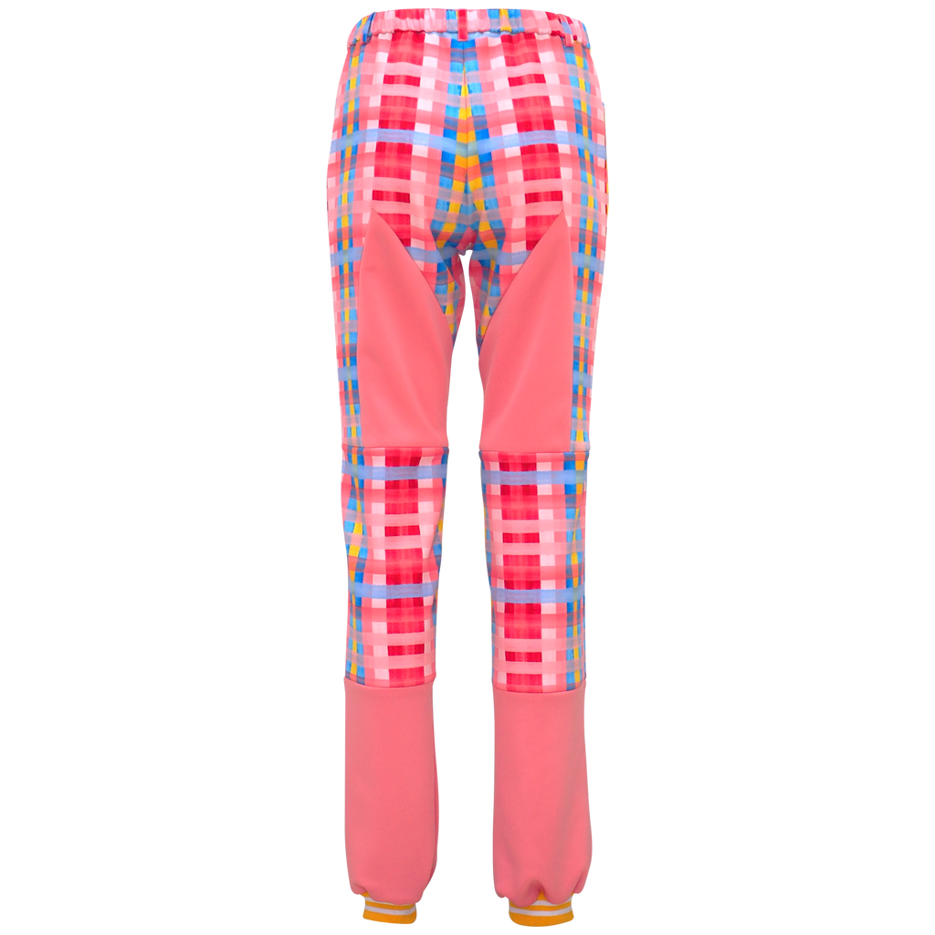 Gingham Passion Billy Sweatpants In Peach (6835722846231)