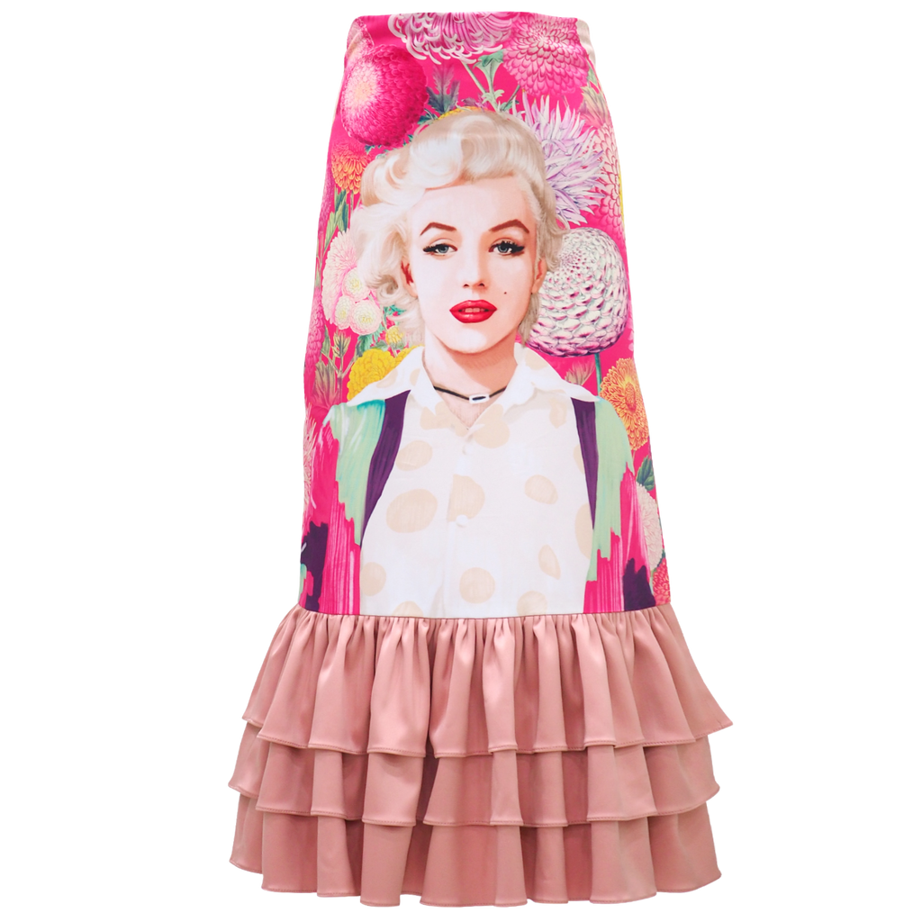 Carrie Monroe Skirt With Marilyn Flower Passion (6861054902295)