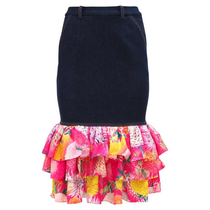 Flower Passion Carrie Denim Skirt (6861047889943)