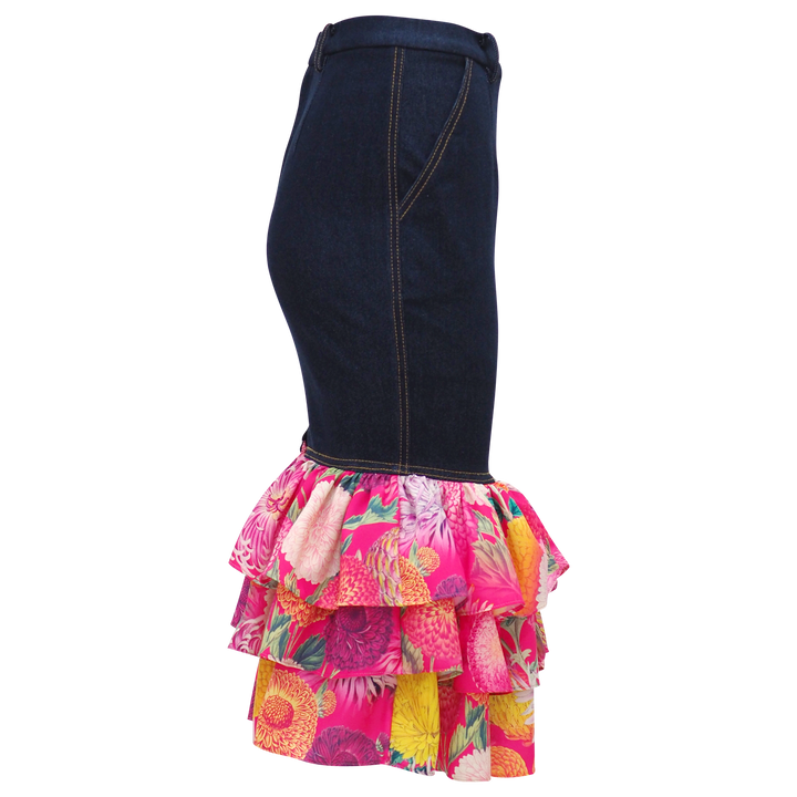 Flower Passion Carrie Denim Skirt (6861047889943)