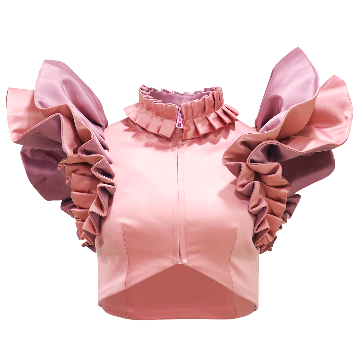 Destiny Rose Gold Cropped Jacket Sleeveles (6832746790935)