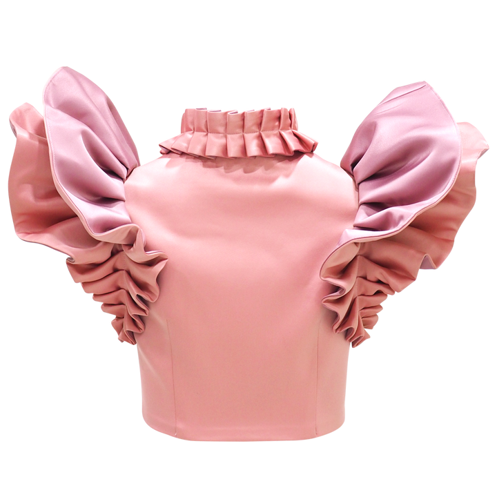 Destiny Rose Gold Cropped Jacket Sleeveles (6832746790935)
