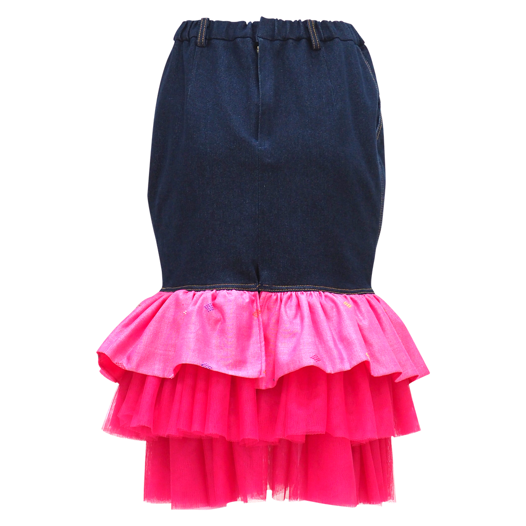 Carrie Skirt With Weaving in Pink (6851613491223)