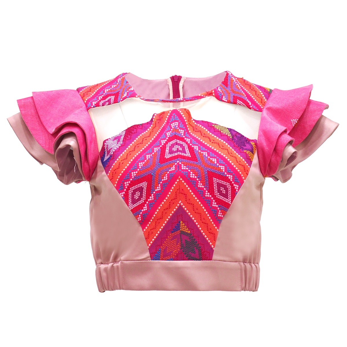 Eastside Glam Cropeed Top With Traditional Weaving #4 (6851612770327)