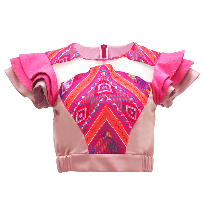 Eastside Glam Cropeed Top With Traditional Weaving #4 (6851612770327)