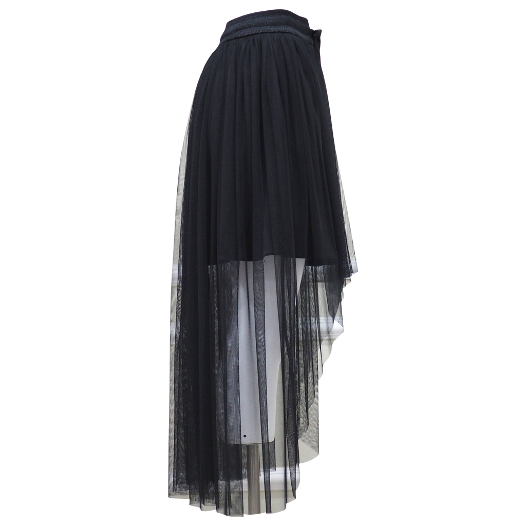 Queen Tulle Long Black Skirt (6853380177943)
