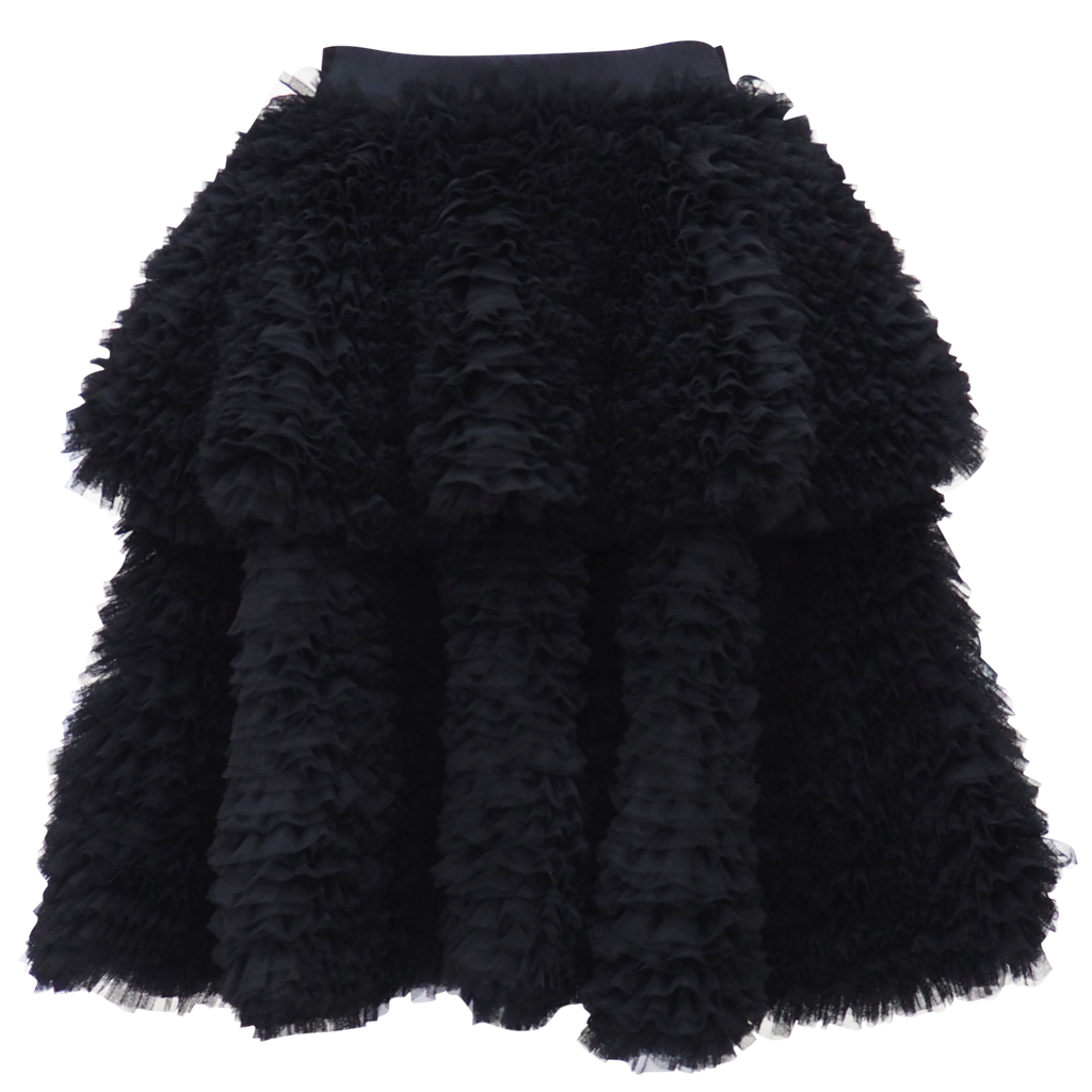 English Tulle Tango Skirt in Black (6875268677655)