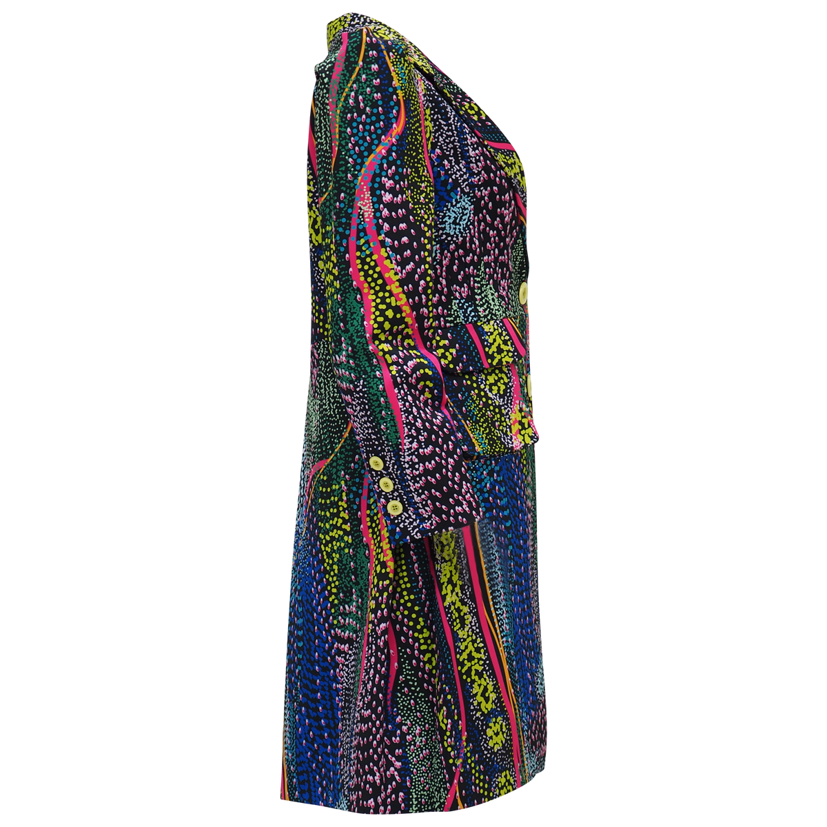 Becoming Dot Art Blue Mid-Length Blazer (6875249770519)