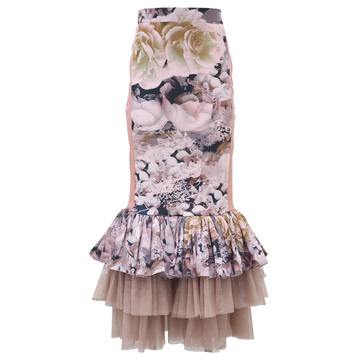 Becoming Platinum Rose Carrie Long Skirt in Beige (6875268546583)