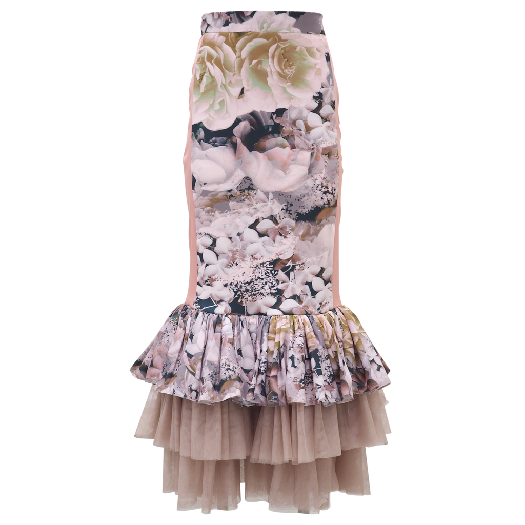 Becoming Platinum Rose Carrie Long Skirt in Beige (6875268546583)