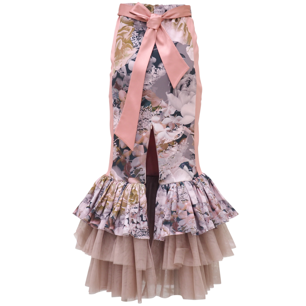 Becoming Platinum Rose Carrie Long Skirt in Beige (6875268546583)