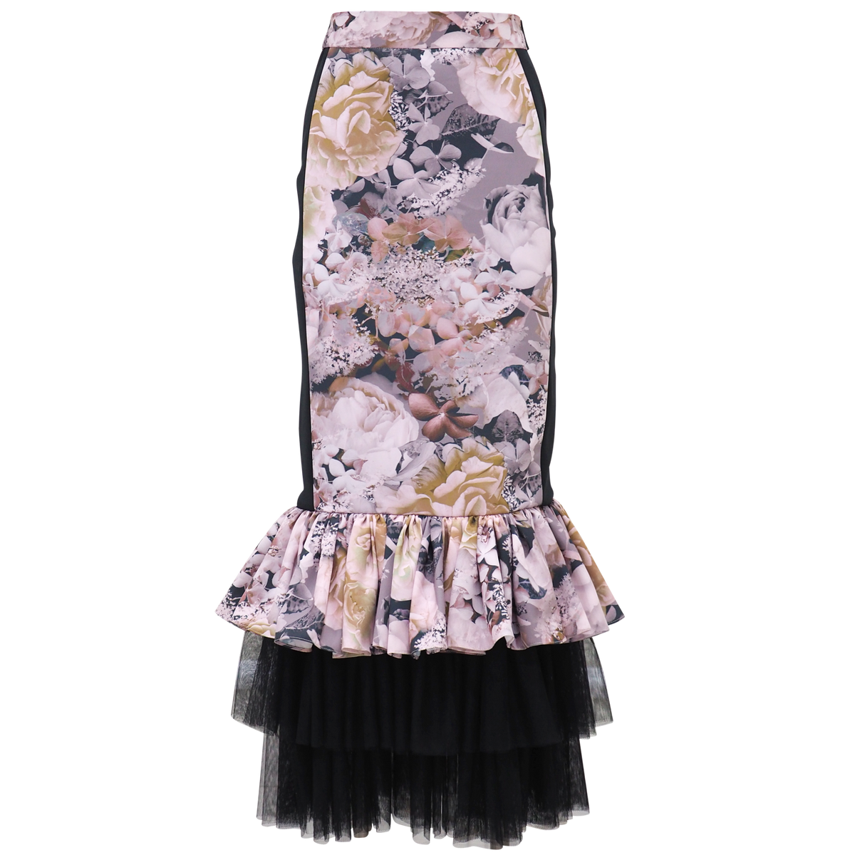 Becoming Platinum Rose Carrie Long Skirt in Black (6875268579351)