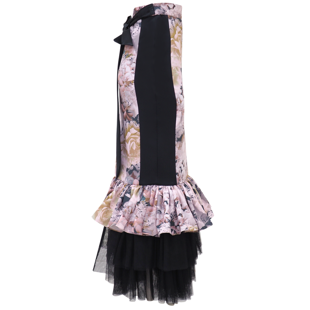 Becoming Platinum Rose Carrie Long Skirt in Black (6875268579351)