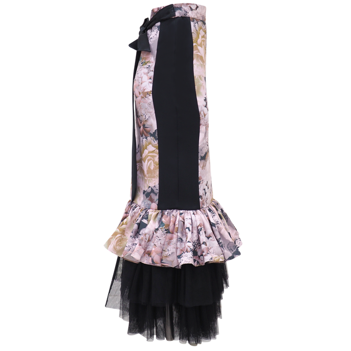 Becoming Platinum Rose Carrie Long Skirt in Black (6875268579351)