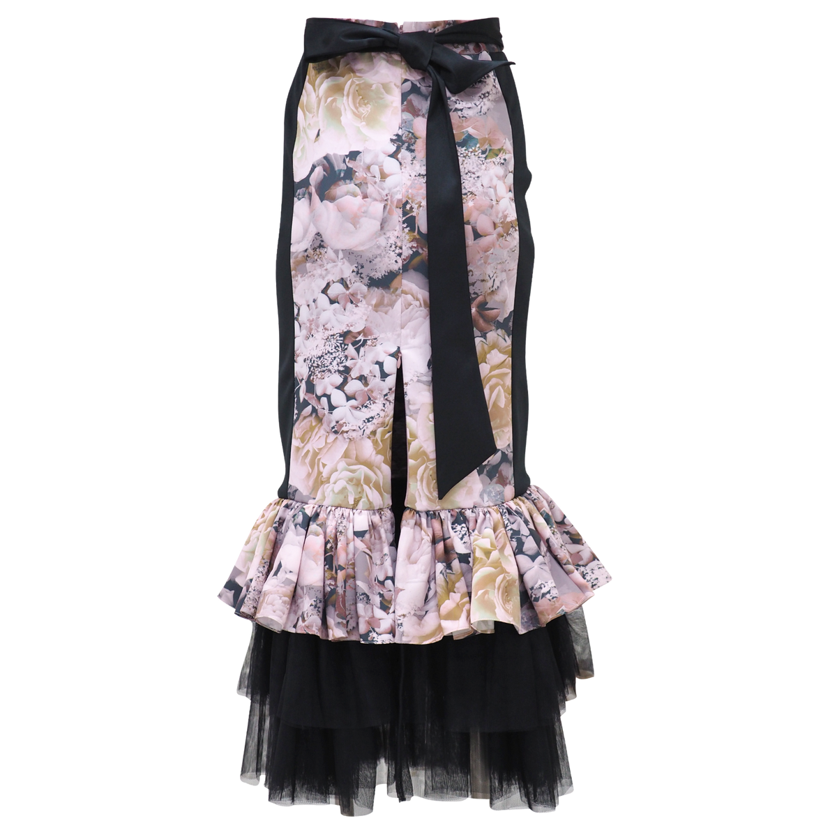 Becoming Platinum Rose Carrie Long Skirt in Black (6875268579351)