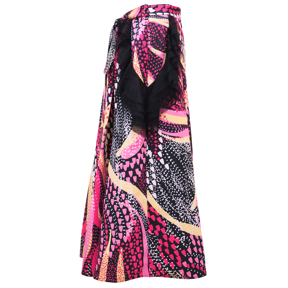 Becoming Dot Art Pink Fancy Long Ball Skirt (6875803123735)
