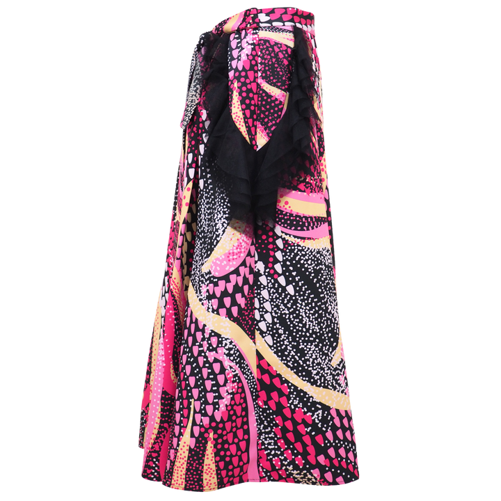 Becoming Dot Art Pink Fancy Long Ball Skirt (6875803123735)