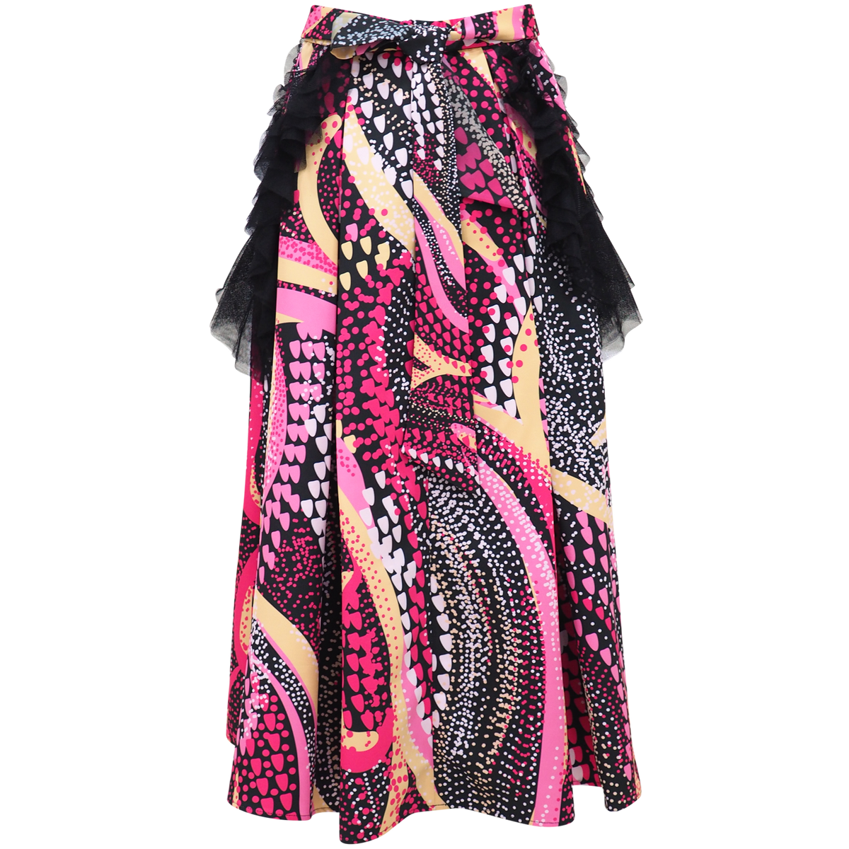 Becoming Dot Art Pink Fancy Long Ball Skirt (6875803123735)