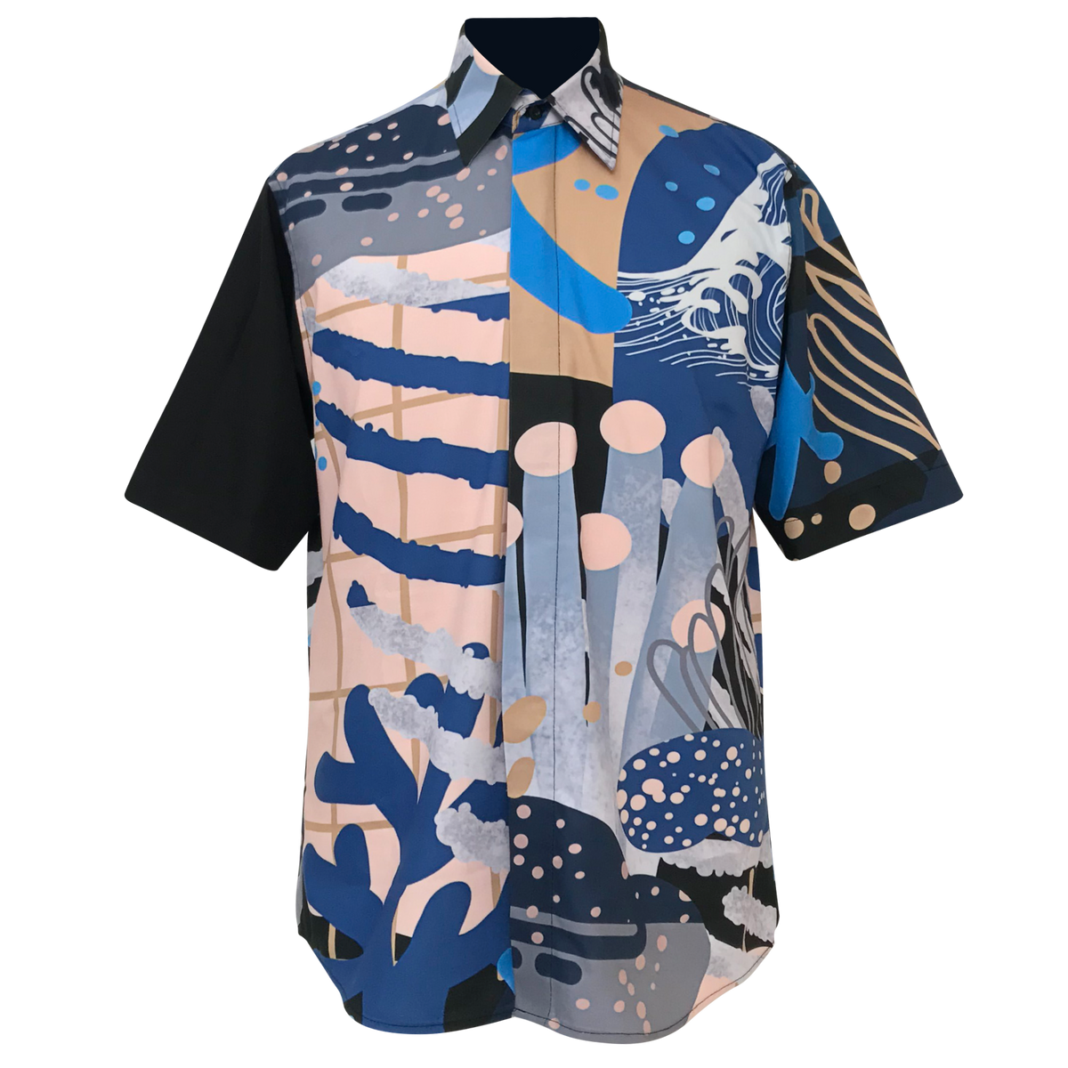 Liga Deep Blue Man Black Shirt (6869785935895)
