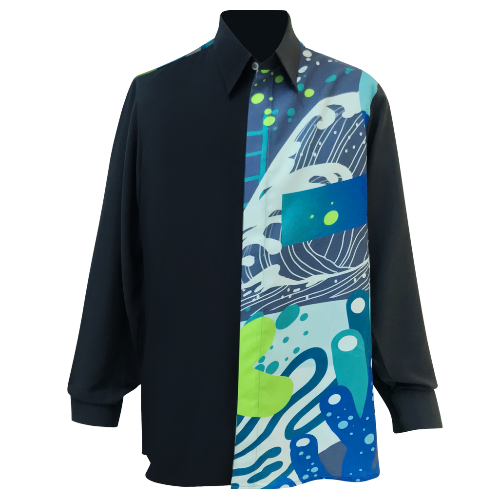 Liga Aqua Man Grey Shirt Long Sleeve (6869786427415)