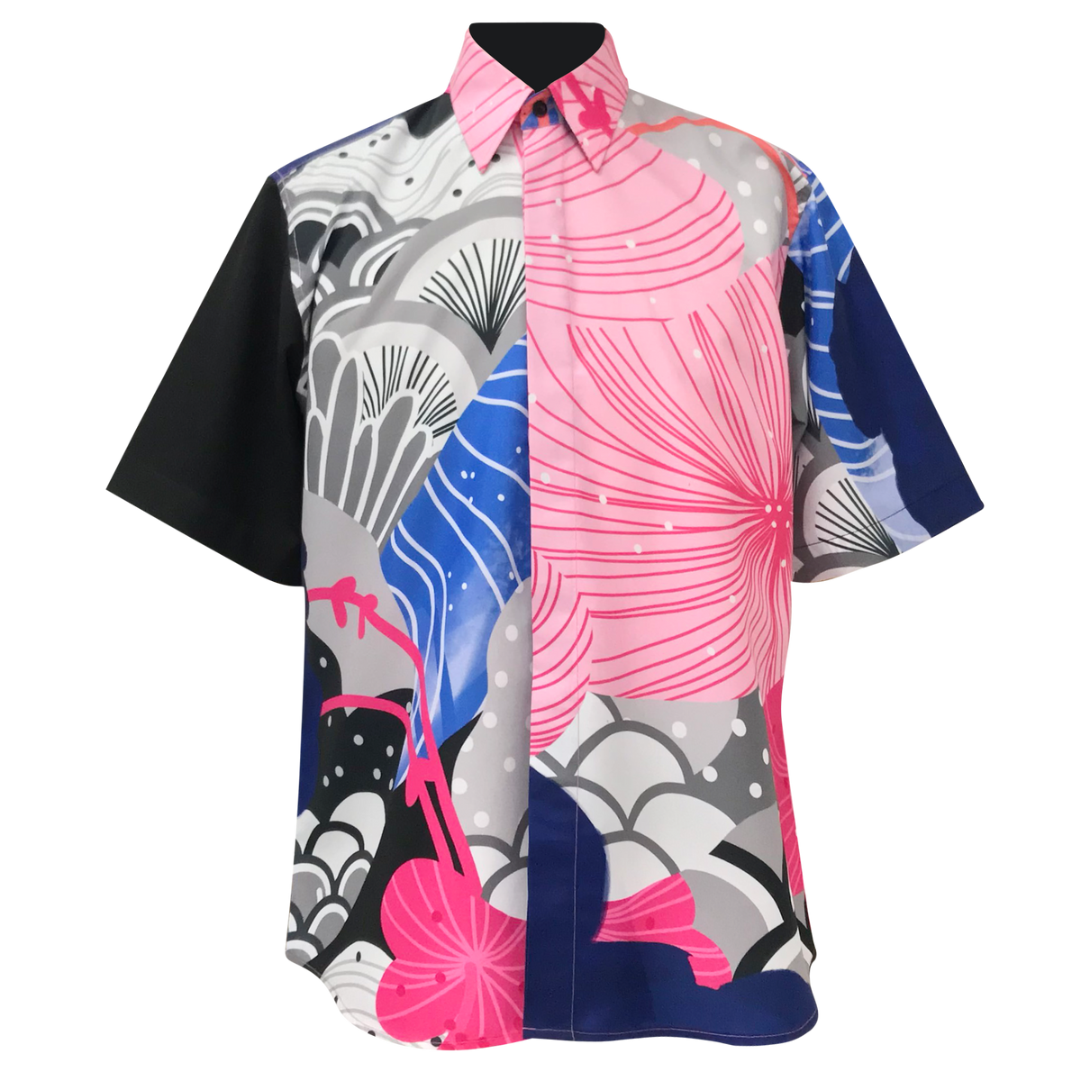 Recharging Blue Man Black Shirt (6870619979799)