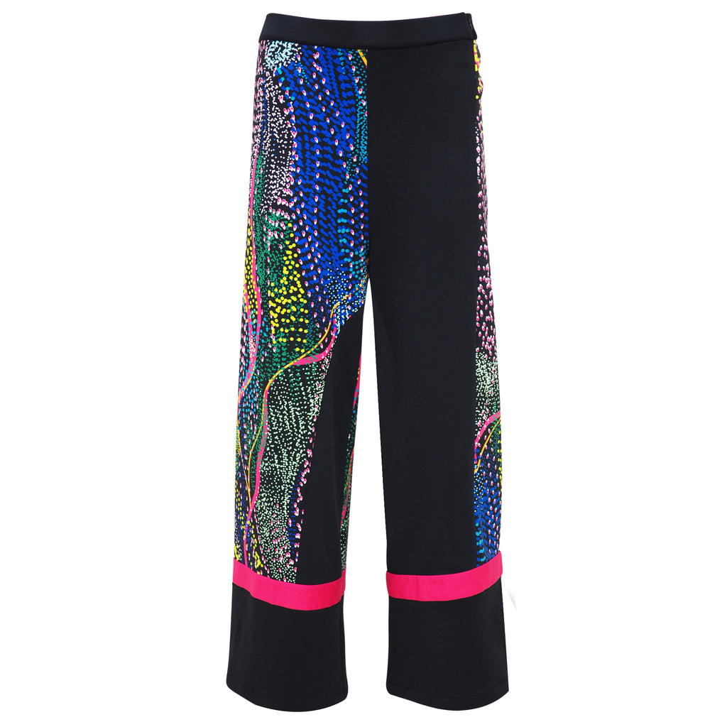 Becoming Dot Art Blue Basic Cullote Pant in Black (6881881849879)