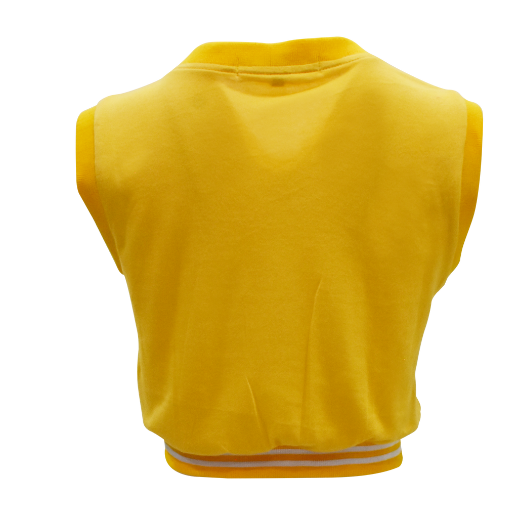 Artist Garden Yellow Cropped Vest (6742612344855)