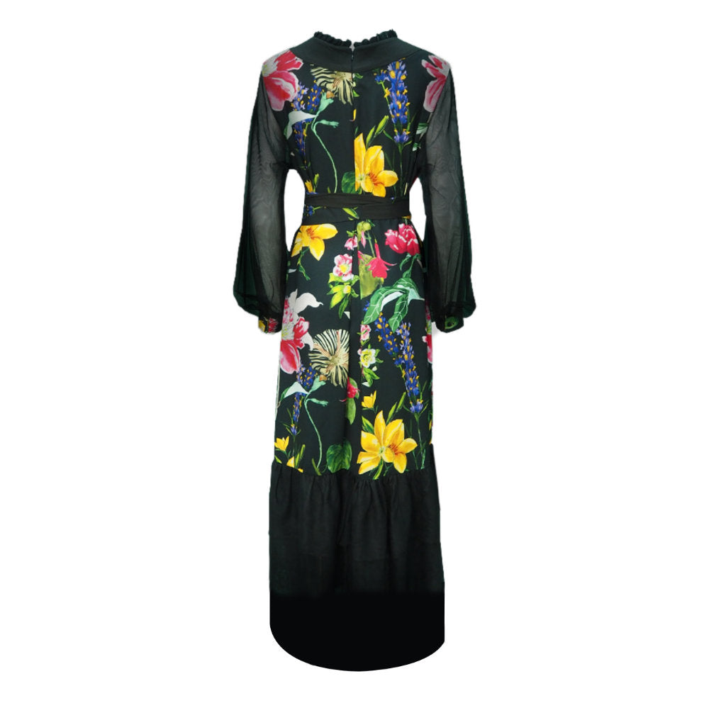 Curvy L'amour Hasna Black Long Dress (6614030254103)