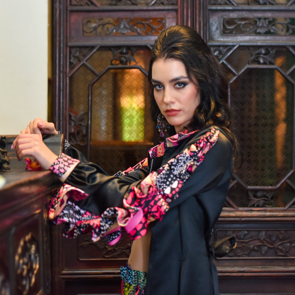 Becoming Dot Art Pink My Destiny Long Blazer (6875251277847)