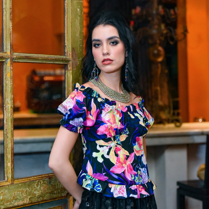 Becoming Orchid Romantic Sabrina Top (6875267301399)