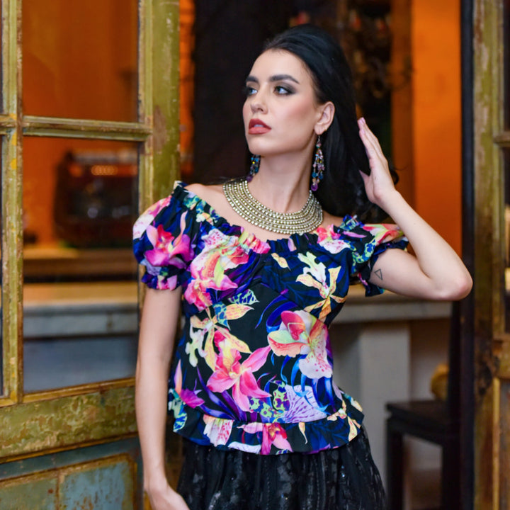 Becoming Orchid Romantic Sabrina Top (6875267301399)