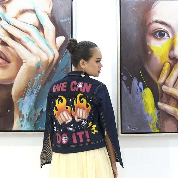 Signature Hand Painted Denim Jacket by Roy Sinaga (6602377592855)