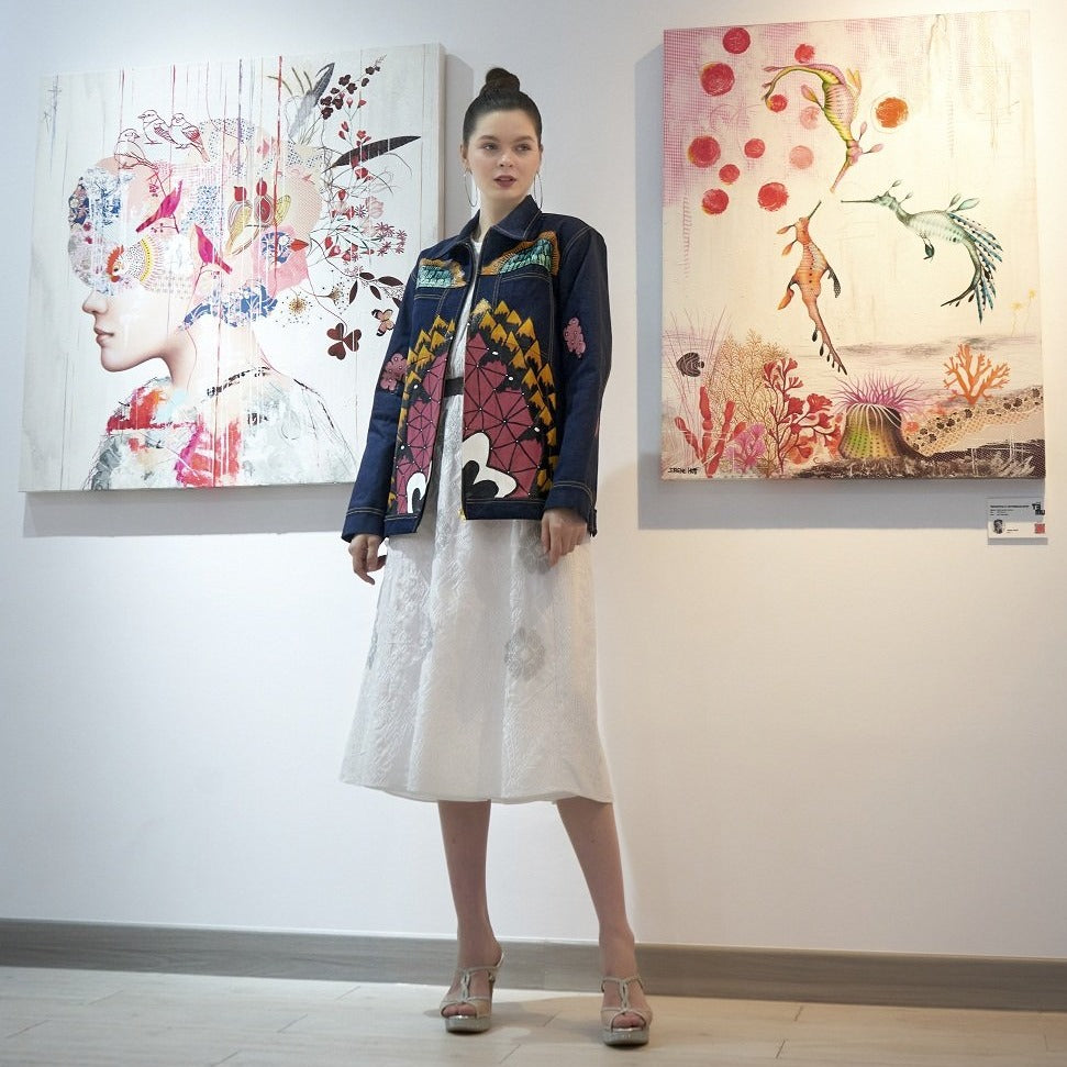 Signature Hand Painted Denim Jacket by Vy Patiah (6602377134103)