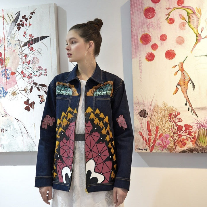 Signature Hand Painted Denim Jacket by Vy Patiah (6602377134103)