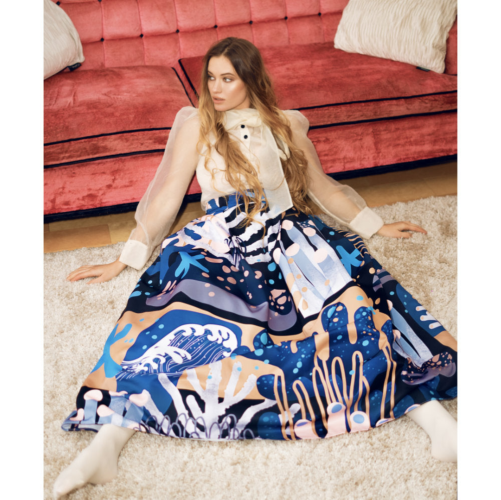 Liga Long Jenny Ball Skirt in Deep Blue (4534816964631)