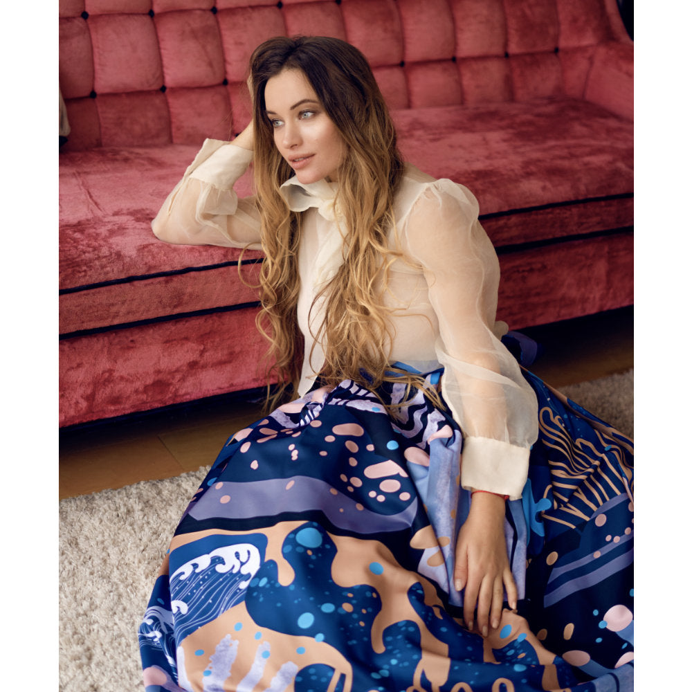 Liga Long Jenny Ball Skirt in Deep Blue (4534816964631)