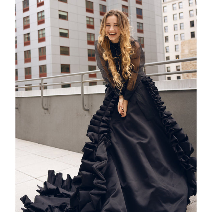 Vivify Evening Black Skirt (4285250273322)