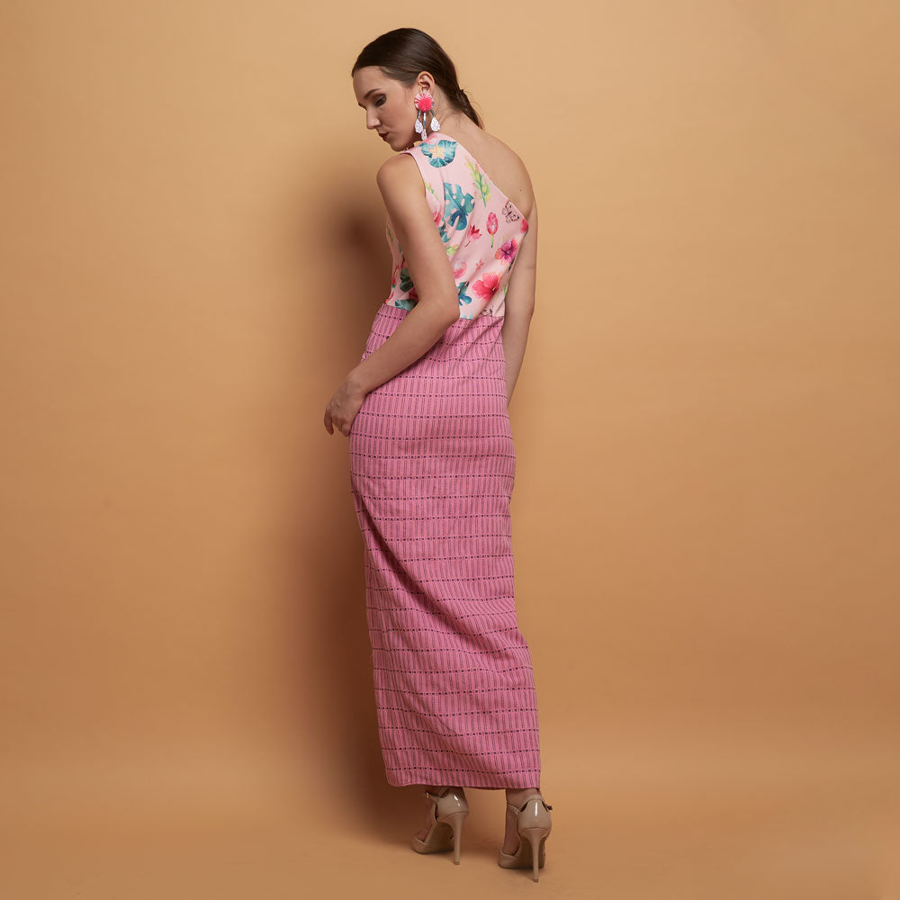 Kendall Sleevless Dress in Pink Bliss With Tenun-2MADISONAVENUE.COM (1826807644202)