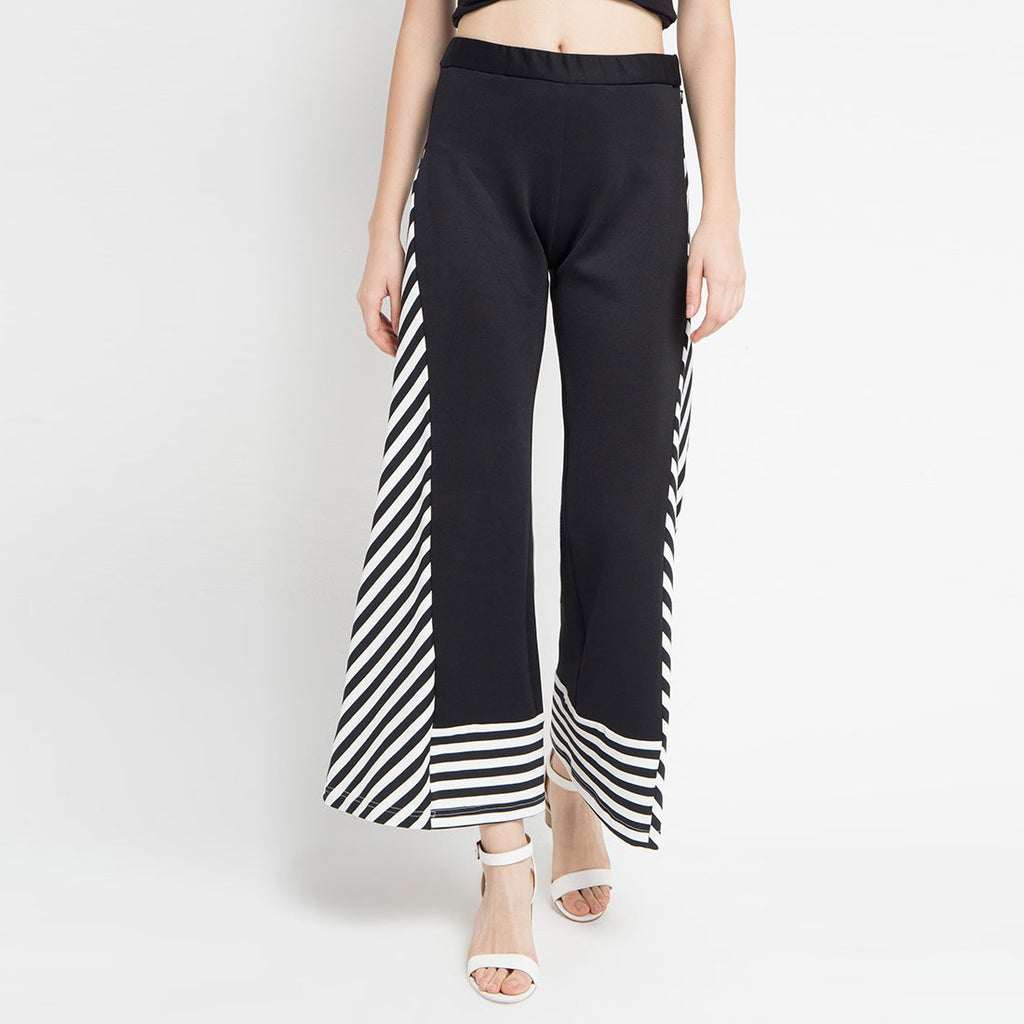 Black and White Cullotes Pants-2MADISONAVENUE.COM (1334210920490)