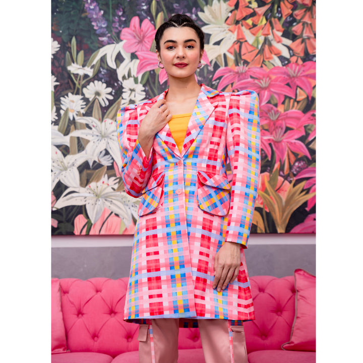 Gingham Passion Signature Mid-Length Blazer (6813839196183)