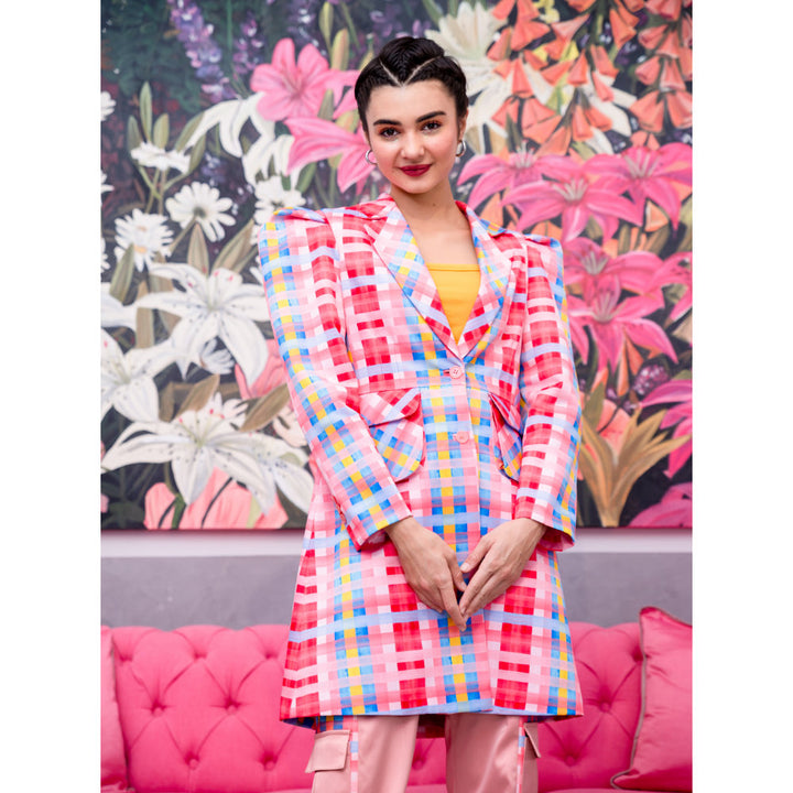 Gingham Passion Signature Mid-Length Blazer (6813839196183)