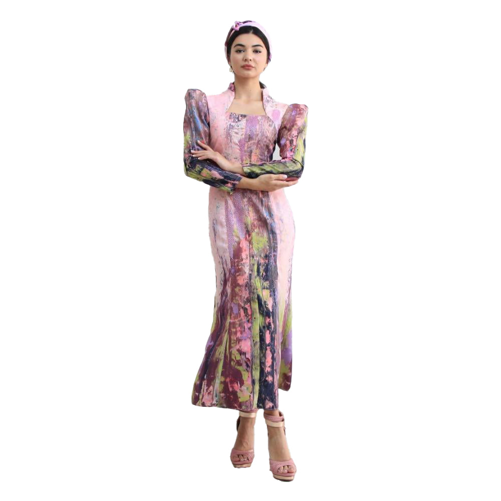 Abstract Reminiscence Westside Pink Dress (6546986795031)